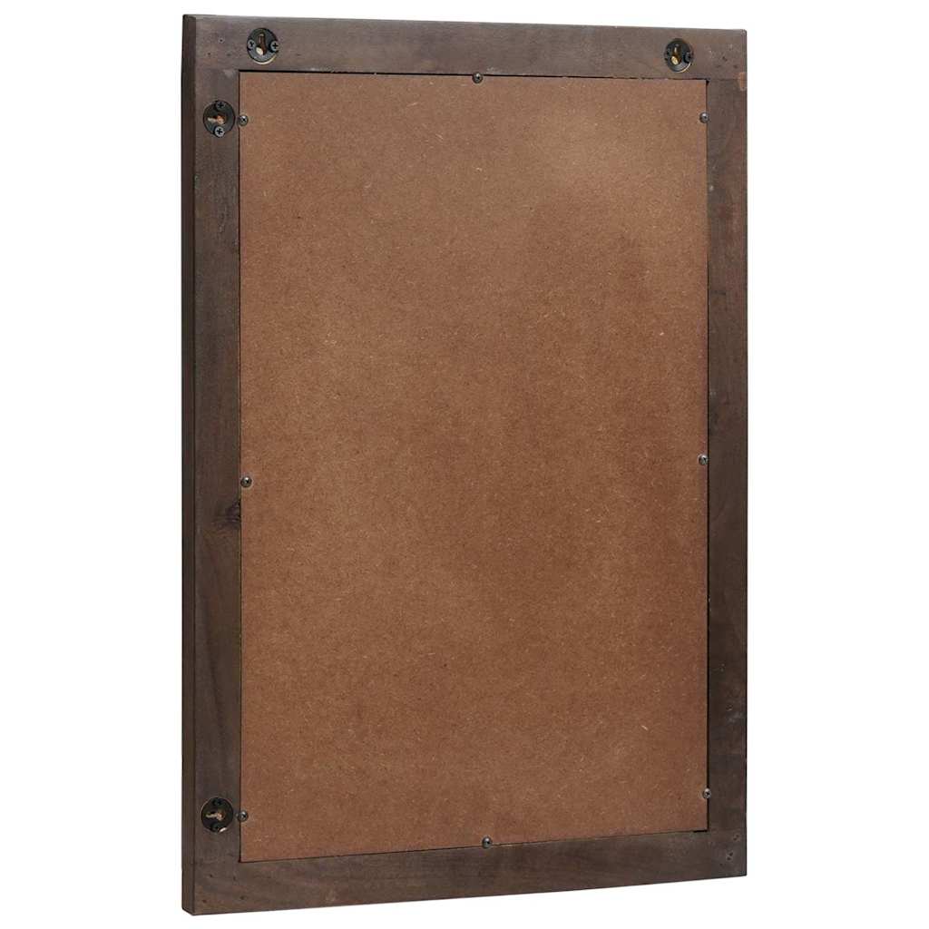 Bathroom Mirror Wall-mounted with Mirror Brown 70 x 50 x 2.5 cm