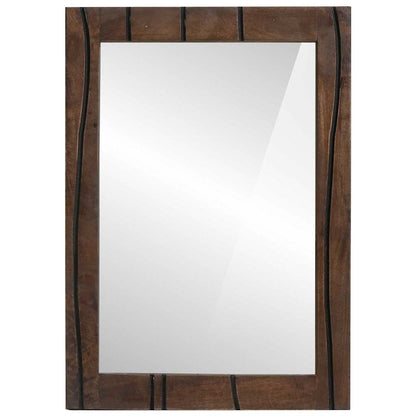 Bathroom Mirror Wall-mounted with Mirror Brown 70 x 50 x 2.5 cm