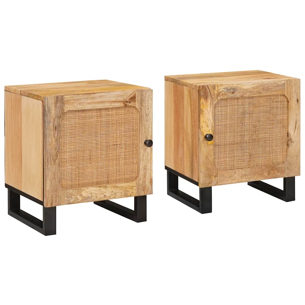 Bedside Cabinet 2 pcs Natural 40 x 33 x 46 cm