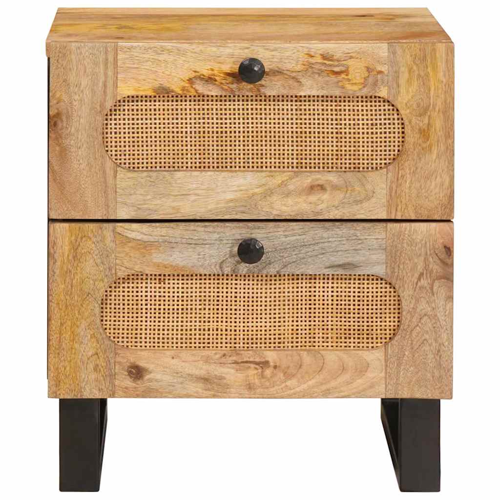 Bedside Cabinet Natural 40 x 33 x 46 cm Solid Mango Wood