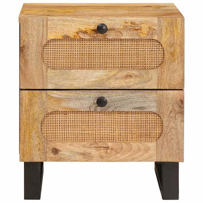 Bedside Cabinet Natural 40 x 33 x 46 cm Solid Mango Wood