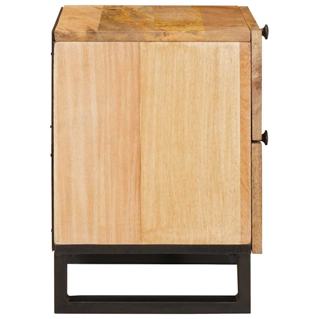 Bedside Cabinet Natural 40 x 33 x 46 cm Solid Mango Wood