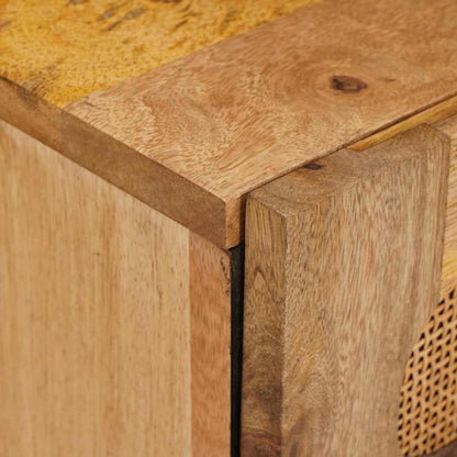 Bedside Cabinet 2 pcs Natural 40 x 33 x 46 cm Solid Mango Wood