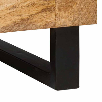 Coffee Table Natural 80 x 50 x 40 cm Solid Mango Wood