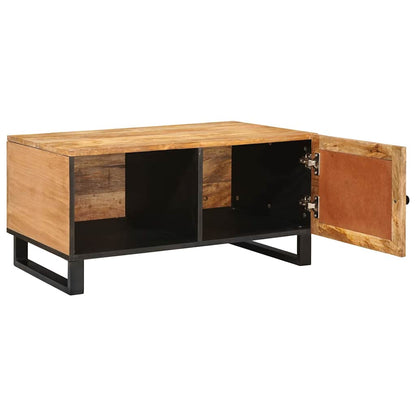 Coffee Table Natural 80 x 50 x 40 cm Solid Mango Wood