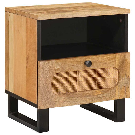 Bedside Cabinet Natural 40 x 33 x 46 cm Solid Mango Wood