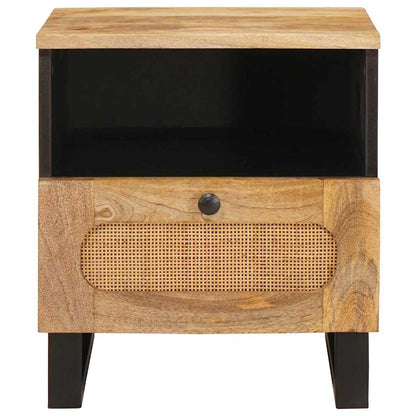 Bedside Cabinet Natural 40 x 33 x 46 cm Solid Mango Wood