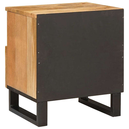 Bedside Cabinet 2 pcs Natural 40 x 33 x 46 cm Solid Mango Wood