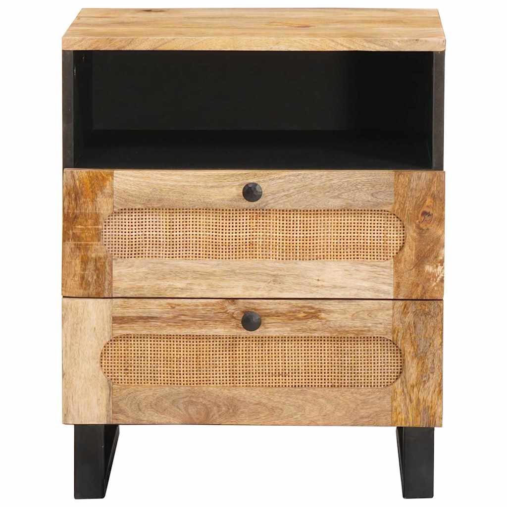 Bedside Cabinet Natural 50 x 33 x 62 cm Solid Mango Wood