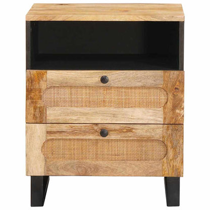 Bedside Cabinet Natural 50 x 33 x 62 cm Solid Mango Wood