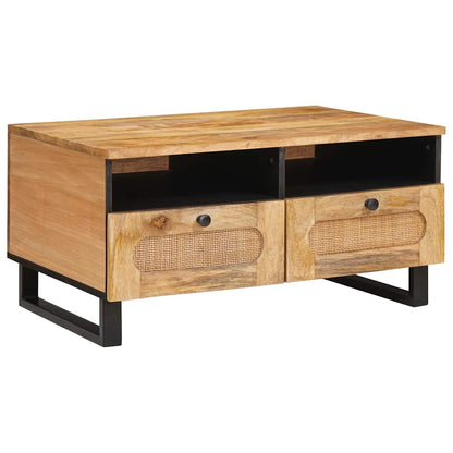 Coffee Table Artisan Oak 80 x 54 x 40 cm Solid Mango Wood