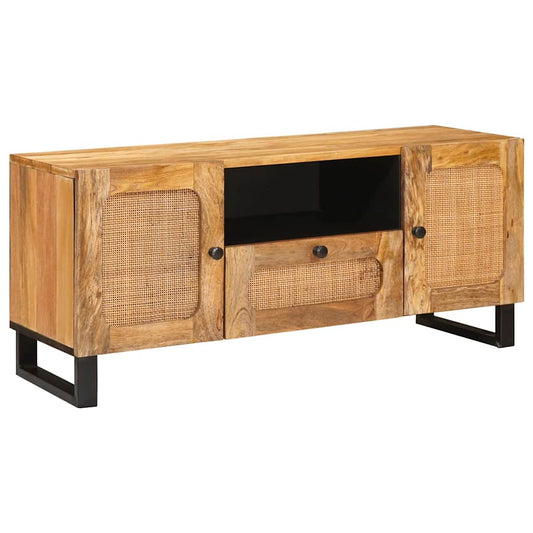 TV Cabinet with Drawer Brown 105 x 33 x 46 cm Solid Mango Wood