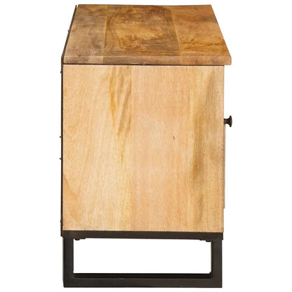 TV Cabinet with Drawer Brown 100 x 33 x 46 cm Solid Mango Wood