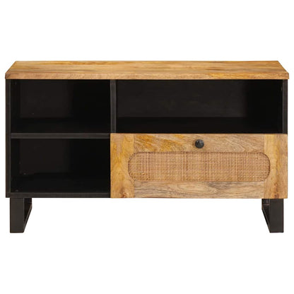 TV Cabinet with Drawer Brown 80 x 33 x 46 cm Solid Mango Wood