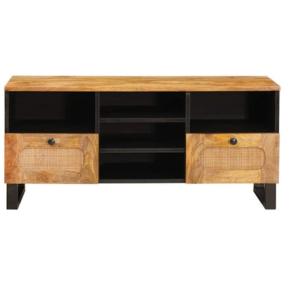 TV Cabinet with Drawer Brown 100 x 33 x 46 cm Solid Mango Wood
