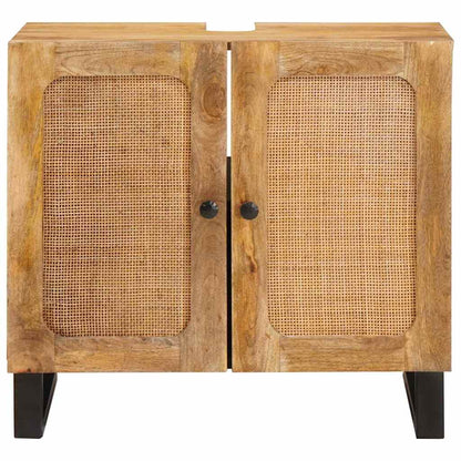 Bathroom Sink Cabinet Brown 62 x 33 x 58 cm Solid Mango Wood