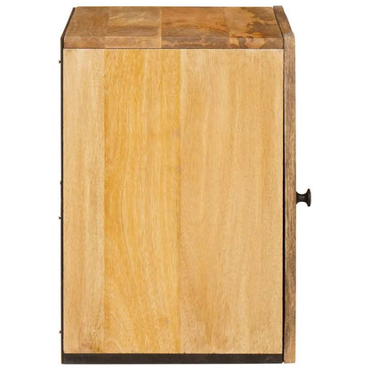 Bathroom Hanging Cabinet Brown 38 x 33 x 48 cm Solid Mango Wood