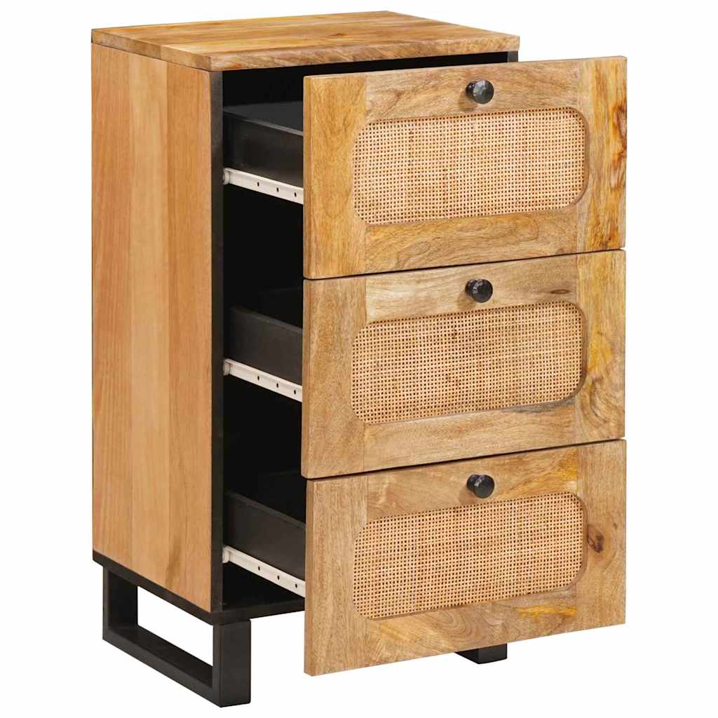 Sideboard with Drawer Brown 40 x 33 x 75 cm Solid Mango Wood