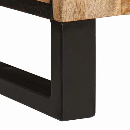 Highboard with Storage Brown 90 x 33 x 75 cm Solid Mango Wood