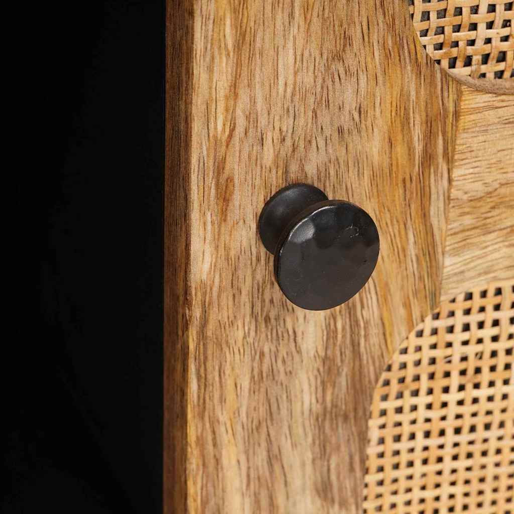 Highboard with Storage Brown 90 x 33 x 75 cm Solid Mango Wood