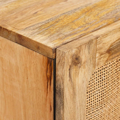 Highboard with Storage Brown 90 x 33 x 75 cm Solid Mango Wood