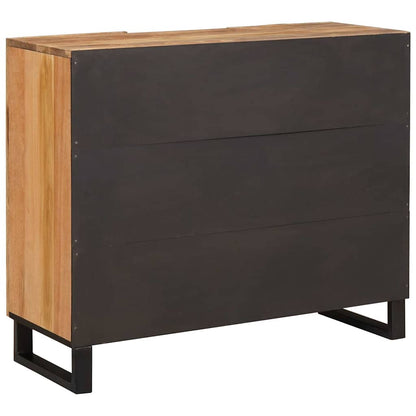 Highboard with Storage Brown 90 x 33 x 75 cm Solid Mango Wood