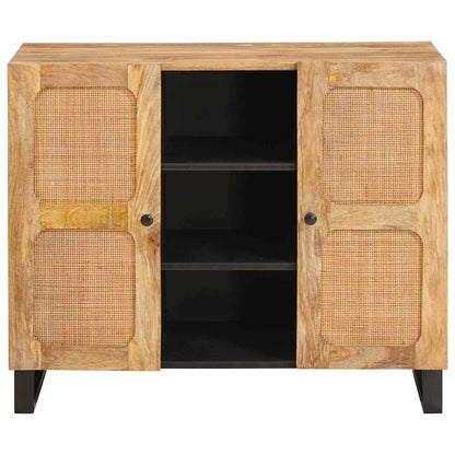 Highboard with Storage Brown 90 x 33 x 75 cm Solid Mango Wood