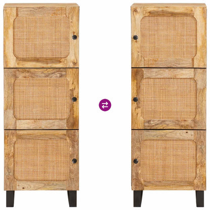 Highboard with Storage Brown 90 x 33 x 75 cm Solid Mango Wood