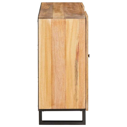 Highboard with Storage Brown 90 x 33 x 75 cm Solid Mango Wood