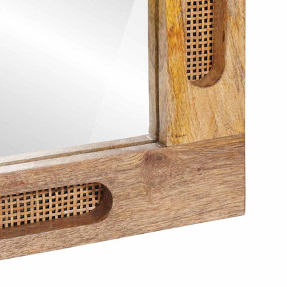 Bathroom Mirror Brown 50 x 2.5 x 70 cm Solid Mango Wood