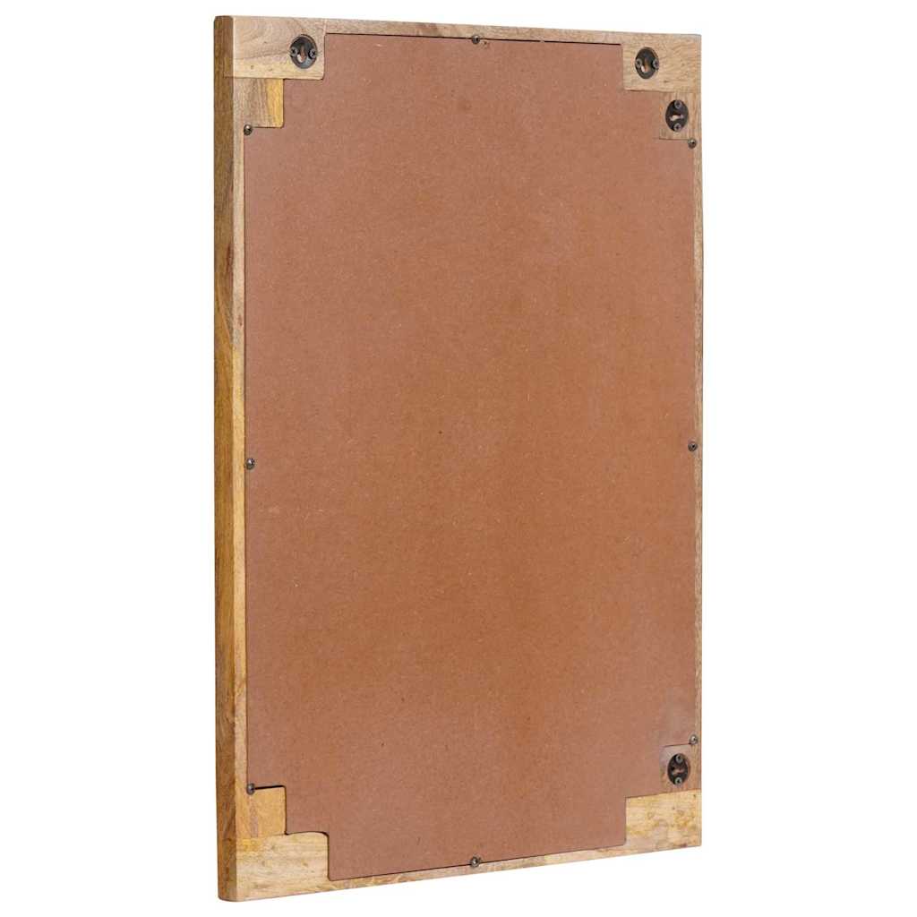 Bathroom Mirror Brown 50 x 2.5 x 70 cm Solid Mango Wood