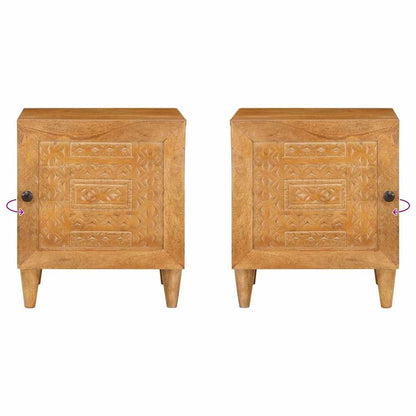 Bedside Cabinet Light Brown 40 x 33 x 46 cm Solid Acacia wood