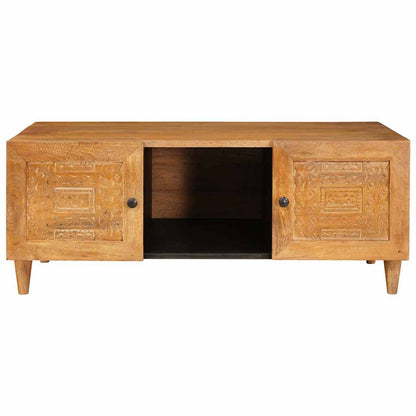 Coffee Table Light Brown 100 x 54 x 40 cm Solid Mango Wood