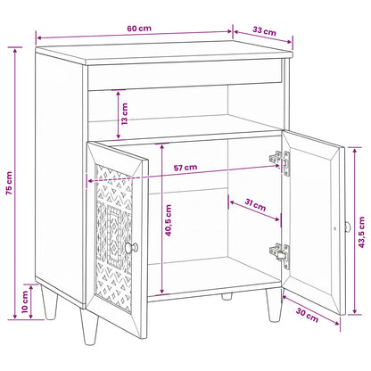 Sideboard Light brown 33.5 x 60 x 75 cm
