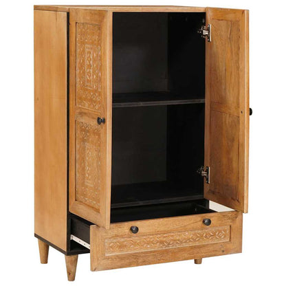 Highboard Light brown 60 x 33 x 100 cm Solid mango wood