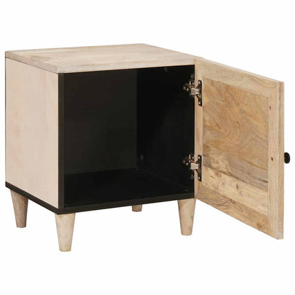 Bedside Cabinet Beige 40 x 33 x 46 cm Solid Acacia wood