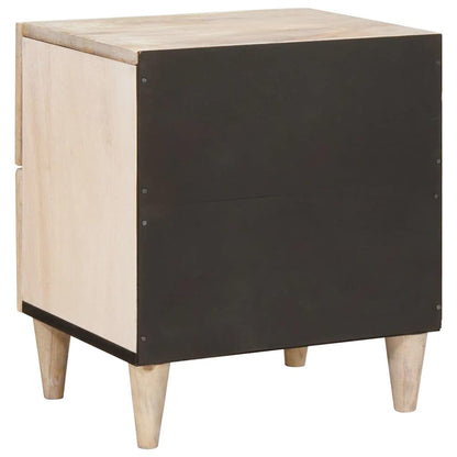 Bedside Cabinet 2 pcs Beige 40 x 33 x 46 cm Solid Acacia wood