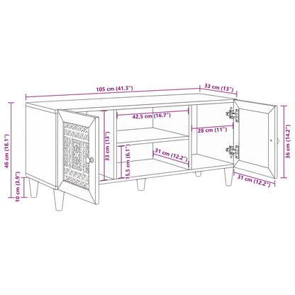 TV Units with Shelf White 105 x 33 x 46 cm Engineered wood