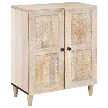 Sideboard White 60 x 33 x 75 cm Solid mango wood