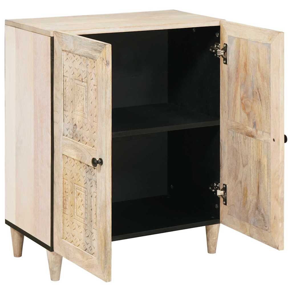 Sideboard White 60 x 33 x 75 cm Solid mango wood