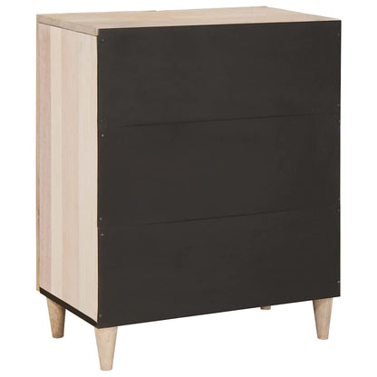 Sideboard White 60 x 33 x 75 cm Solid mango wood