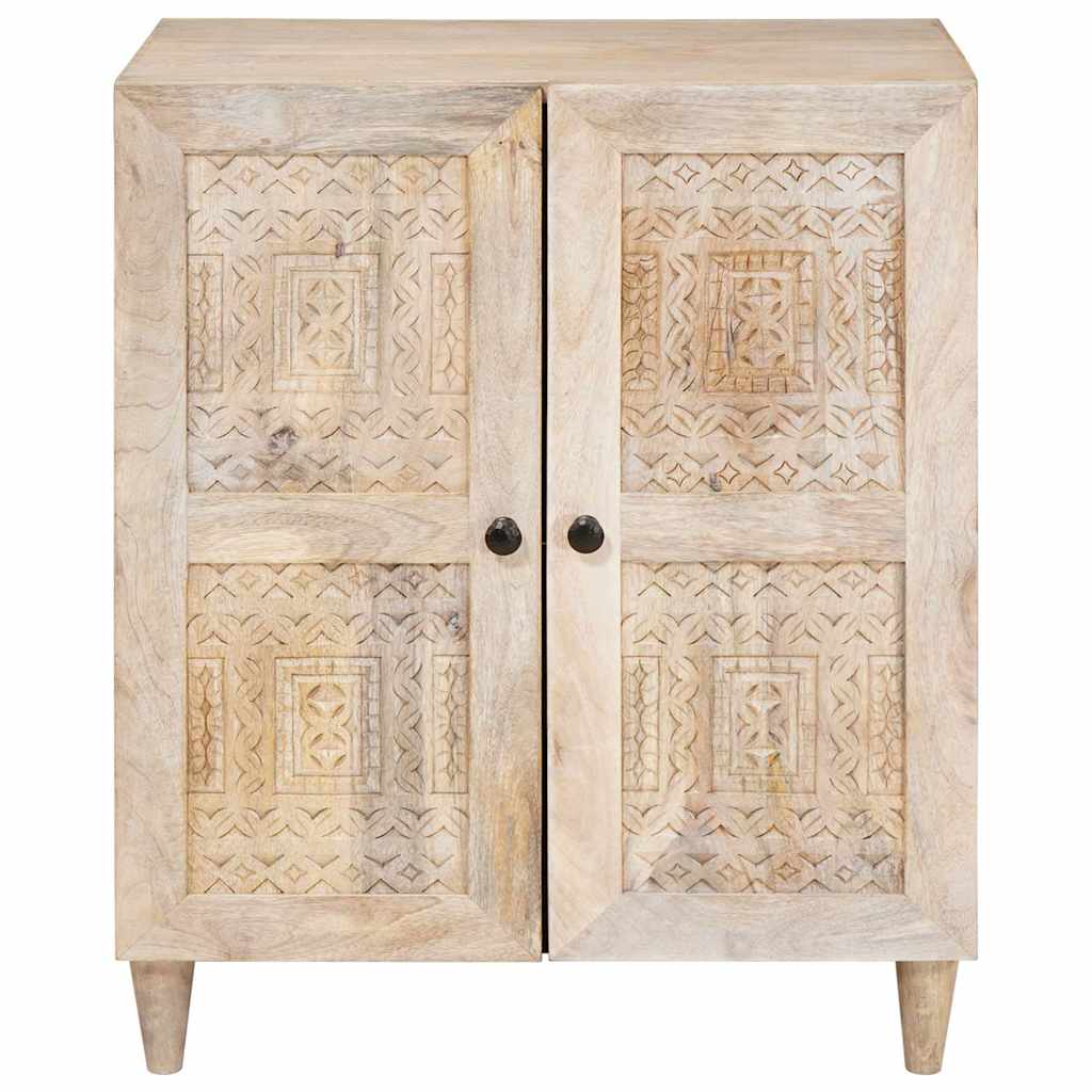 Sideboard White 60 x 33 x 75 cm Solid mango wood