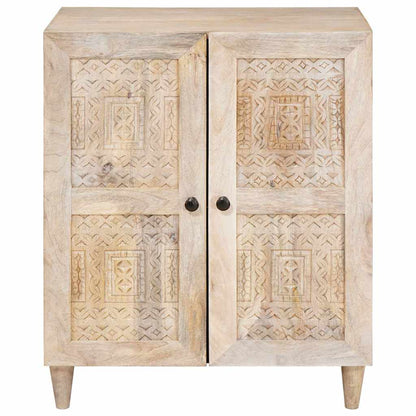 Sideboard White 60 x 33 x 75 cm Solid mango wood