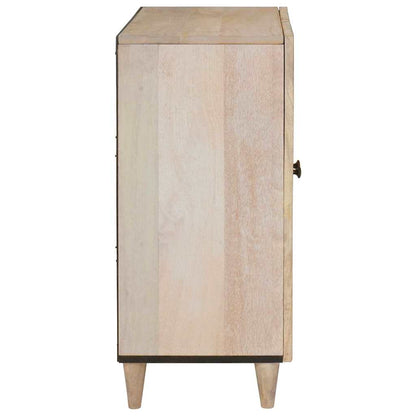 Sideboard White 60 x 33 x 75 cm Solid mango wood