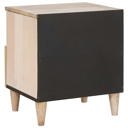 Bedside Cabinet Beige 40 x 33 x 46 cm Solid Acacia wood