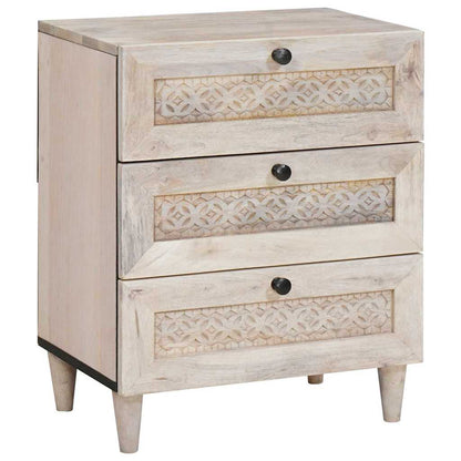 Bedside Cabinet White 50 x 33 x 62 cm Engineered Wood