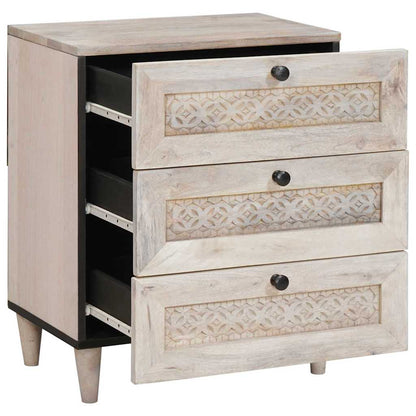 Bedside Cabinet White 50 x 33 x 62 cm Engineered Wood