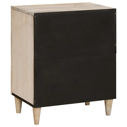 Bedside Cabinet Beige 50 x 33 x 62 cm Solid Acacia wood