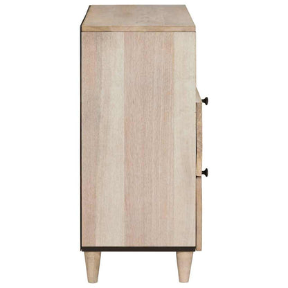 Bedside Cabinet Beige 50 x 33 x 62 cm Solid Acacia wood