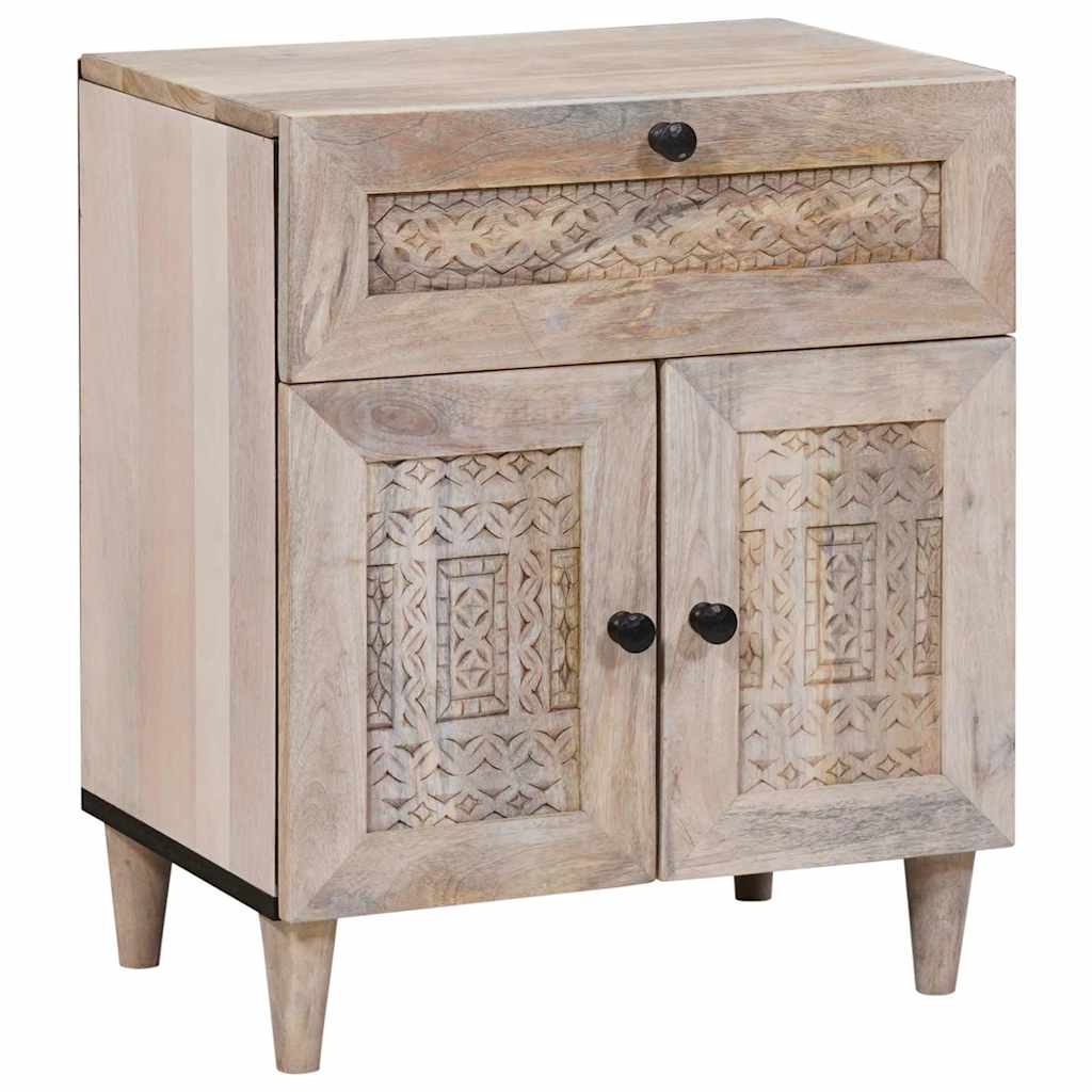 Bedside Cabinet White 50 x 33 x 60 cm Engineered Wood